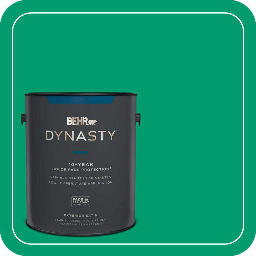 BEHR DYNASTY 1 gal. #S-G-460 Mint Sprig Satin Enamel Exterior Stain-Blocking Paint & Primer