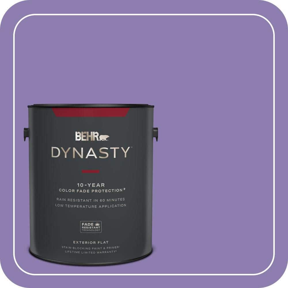 BEHR DYNASTY 1 gal. #PPU16-04 Purple Agate Flat Exterior Stain-Blocking Paint & Primer