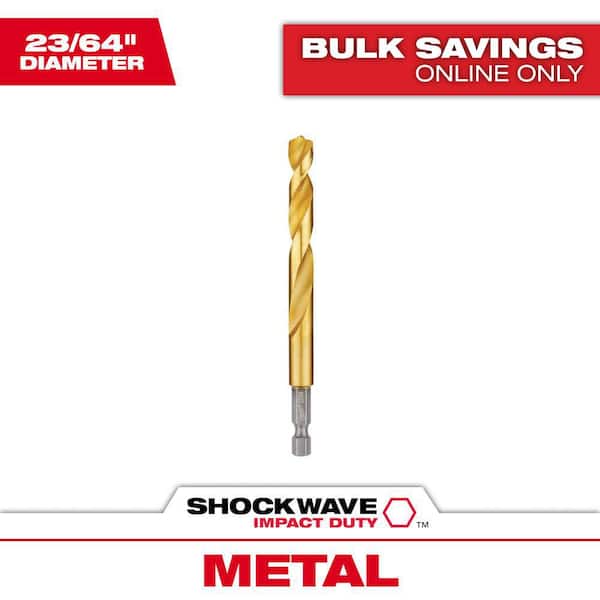 Milwaukee SHOCKWAVE 23/64 in. Titanium Twist Drill Bit (2)