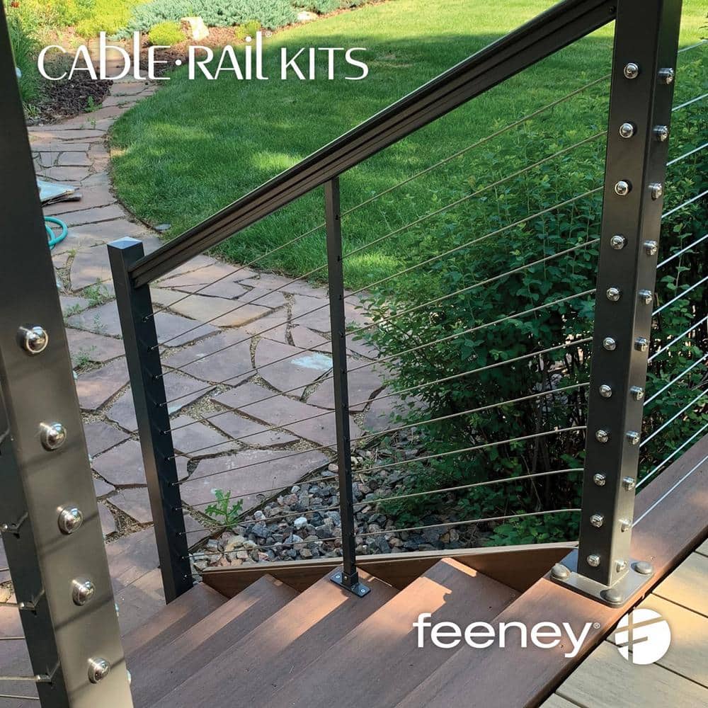 Feeney 3/8 in. Stainless Steel Crown End Cap for Cable Railing System (4-Pack) (2)