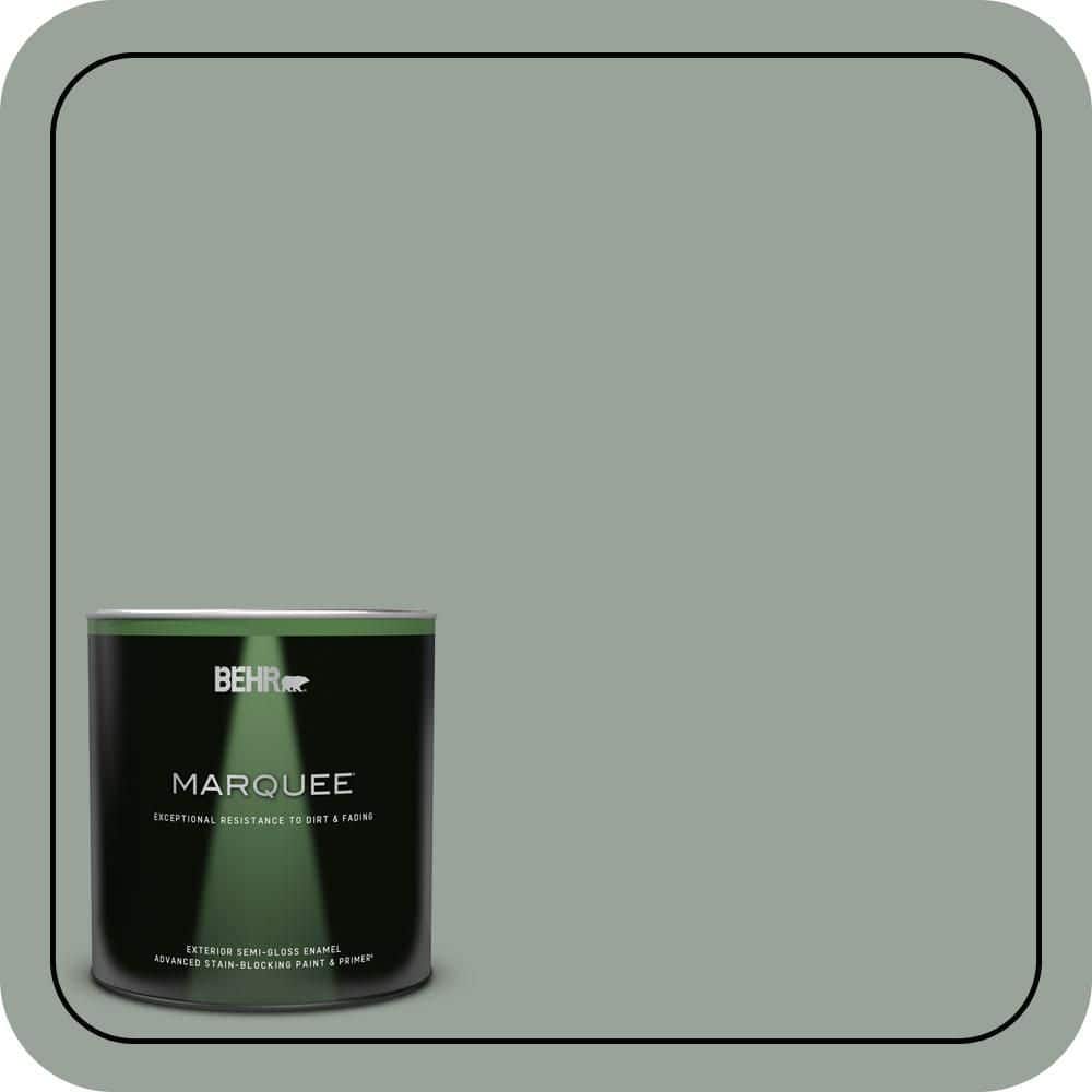 BEHR MARQUEE 1 qt. #N410-4 Natures Gift Semi-Gloss Enamel Exterior Paint & Primer (1)