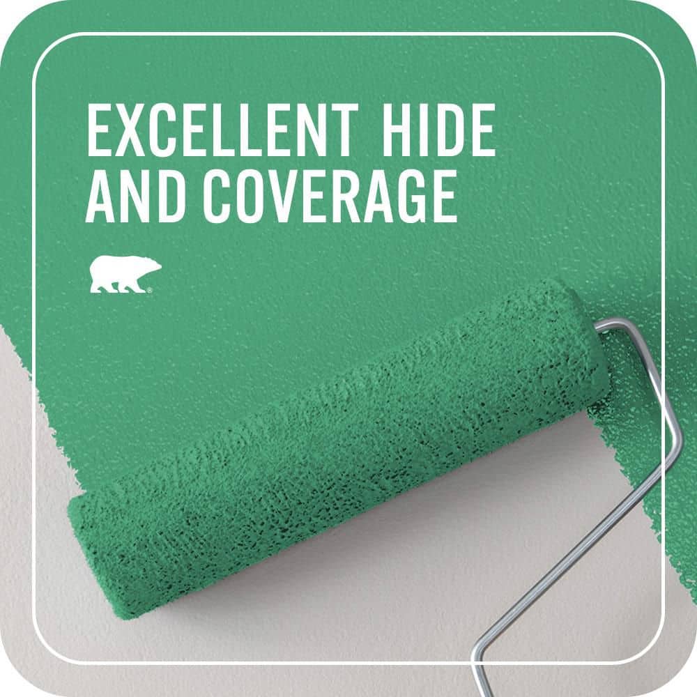 BEHR PREMIUM PLUS 1 qt. #P420-5 Shamrock Green Flat EcoMix Plant-Based Interior Paint & Primer (2)