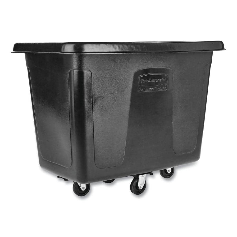 Rubbermaid Commercial Products 26 in. W x 38 in. D x 28.13 in. H Black 8 cu. ft. Cube Truck (3)