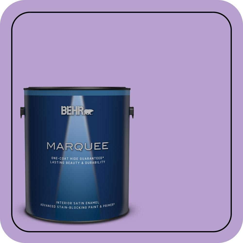 BEHR MARQUEE 1 gal. #P570-3 Flower Girl Satin Enamel Interior Paint & Primer