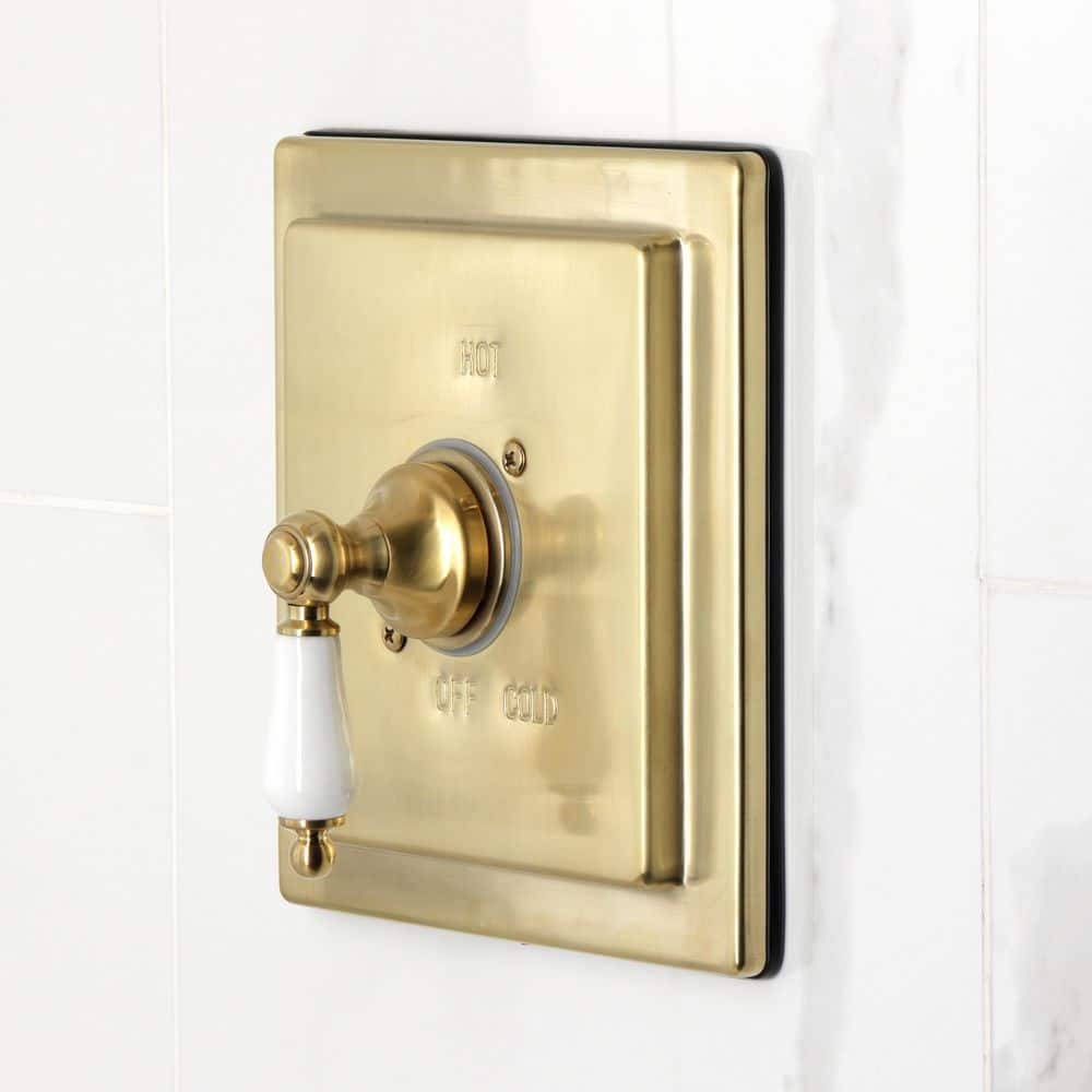 Kingston Brass Demure 1-Handle 1-Spray Tub and Shower Faucet 1.8 GPM in Brushed Brass (3)