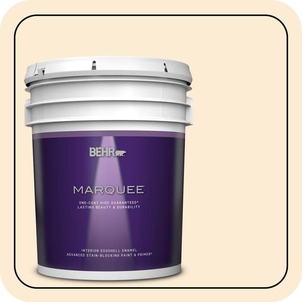 BEHR MARQUEE 5 gal. #P220-1 Frosty Melon Eggshell Enamel Interior Paint & Primer