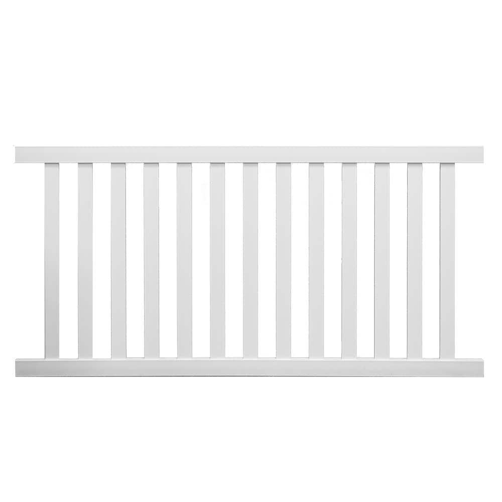 Weatherables Captiva 4 ft. H x 8 ft. W White Vinyl Pool Fence Panel (1)