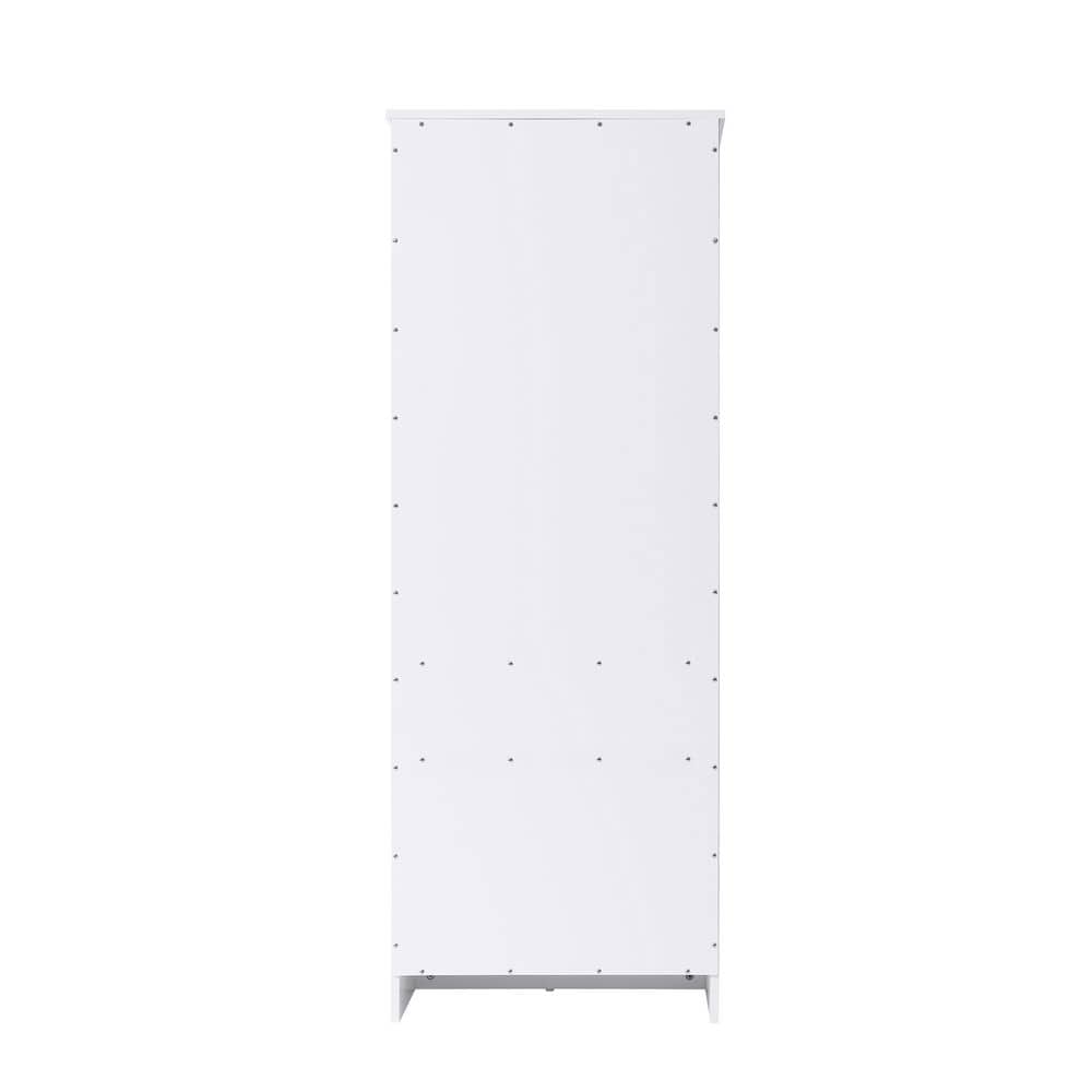 TIMELESS HOME 24 in. W x 18 in. D x 65 in. H White Freestanding Linen Cabinet (3)