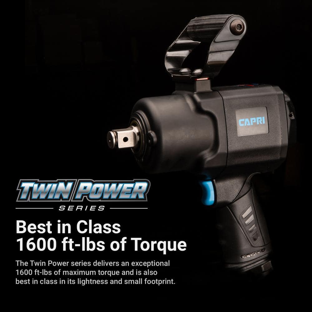 Capri Tools 1600 ft. lbs. 3/4 in. Twin Power Air Impact Wrench (2)