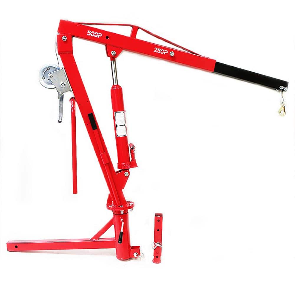 STARK USA 500 LB Pickup Truck Hydraulic PWC Dock JIB Engine Hoist Crane Hitch Mount Lift