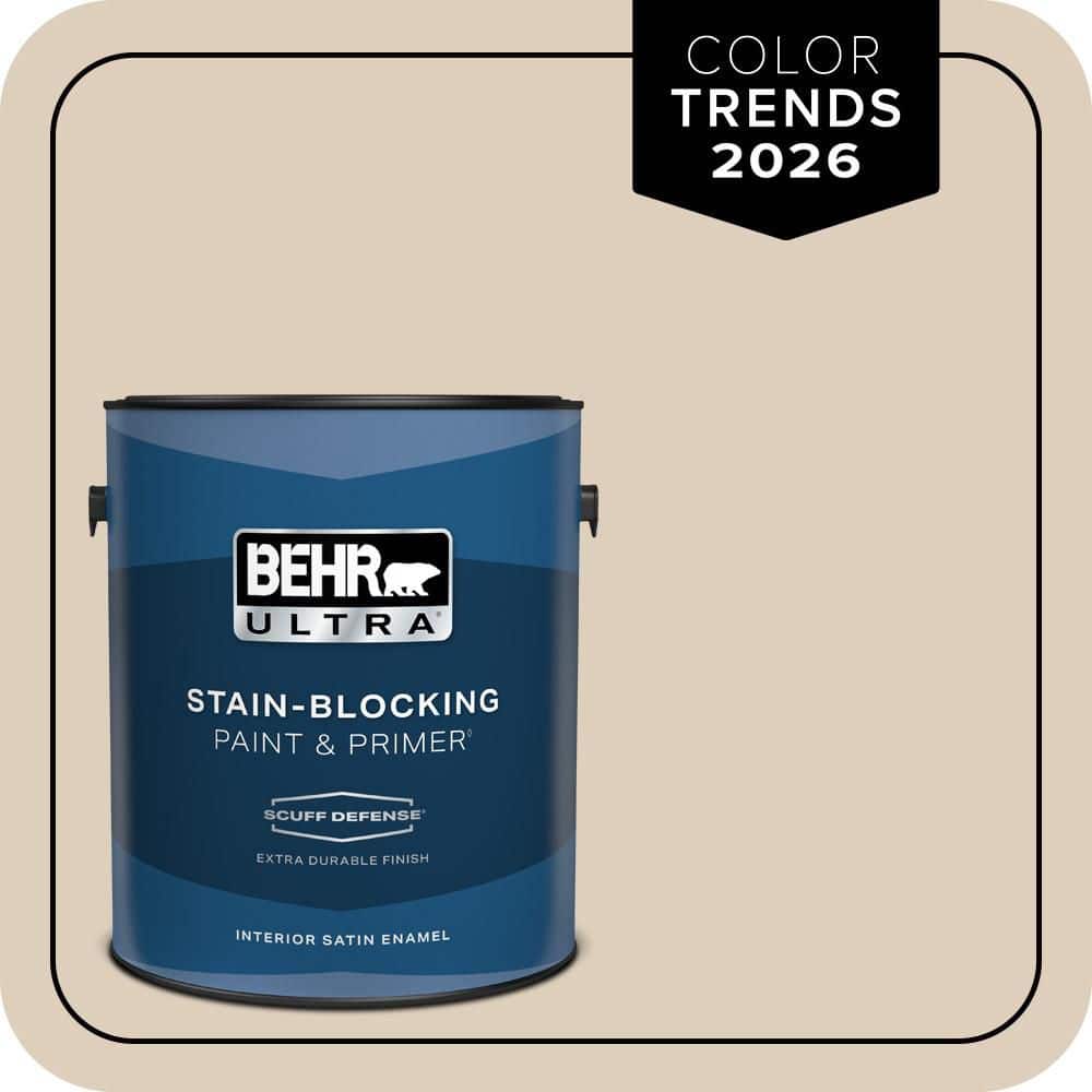 BEHR ULTRA 1 gal. #MQ3-11 Dainty Lace Extra Durable Satin Enamel Interior Paint & Primer