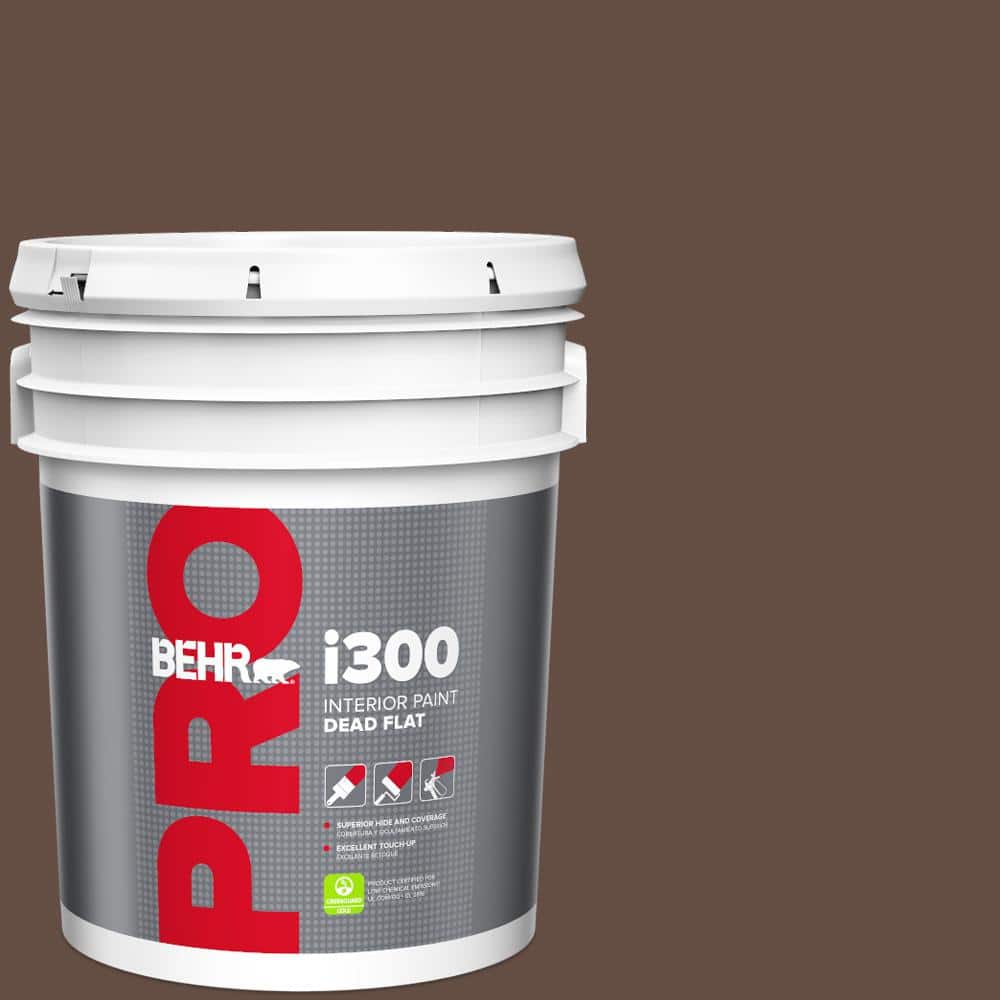 BEHR PRO 5 gal. #S-G-760 Chocolate Coco Dead Flat Interior Paint