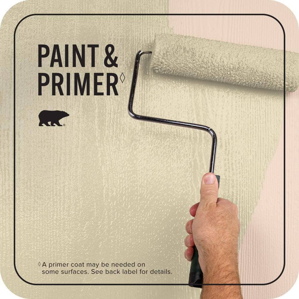 BEHR PREMIUM PLUS 1 gal. #PPU8-13 Lemon Balm Flat Exterior Paint & Primer (3)