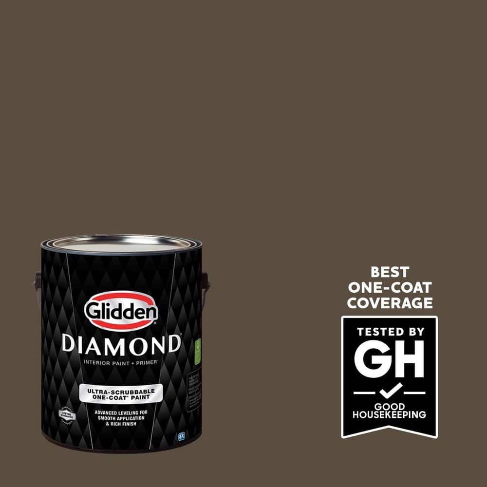 Glidden Diamond 1 gal. PPG1023-7 Afternoon Tea Satin Interior Paint with Primer