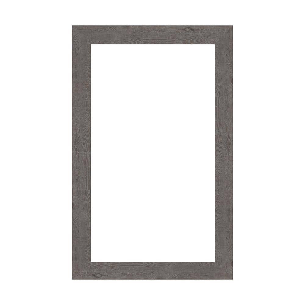 Amanti Art Mirror Makeover Rustic Plank Grey Narrow 17.25 in. W x 27.25 in. H Bathroom Mirror Frame Border Kit-Fits a 16x26 Mirror (1)