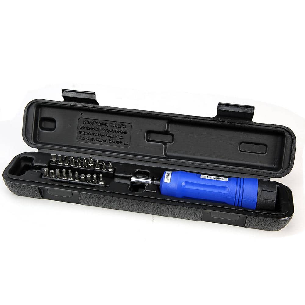 STARK USA 21-Piece Adjustable Torque Screwdriver 1/4 in. Drive Shank 10-50 in. /lb With Case (3)