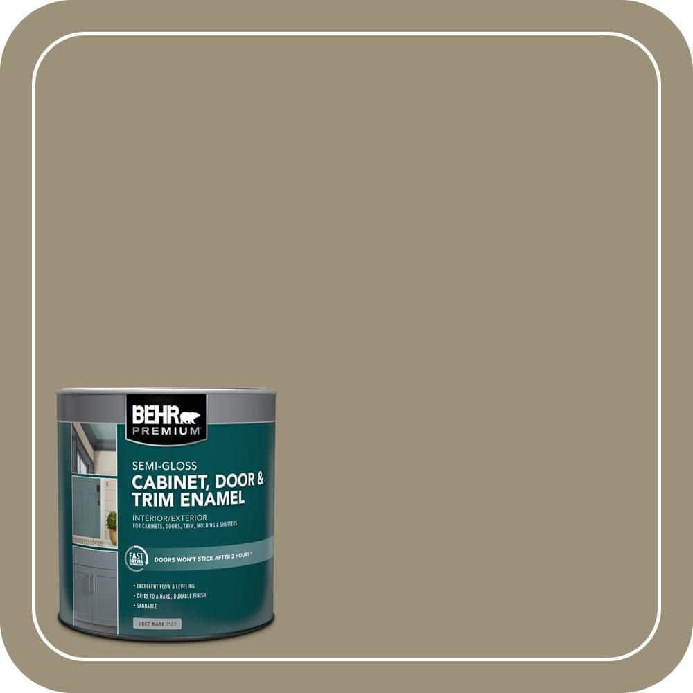BEHR PREMIUM 1 qt. #N340-5 Grassy Savannah Semi-Gloss Enamel Interior/Exterior Cabinet, Door & Trim Paint