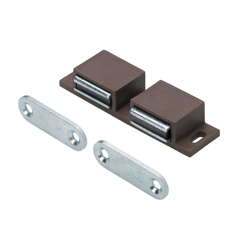 Everbilt 2x6 lbs. Magnetic Catch with Counter Plates, Brown (1-Pack)