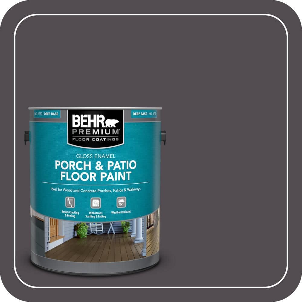 BEHR PREMIUM 1 gal. #N570-7 Black Elegance Gloss Enamel Interior/Exterior Porch and Patio Floor Paint