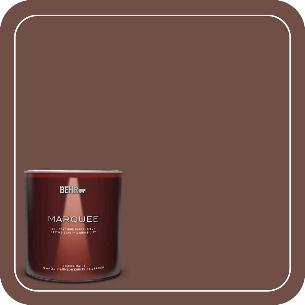 BEHR MARQUEE 1 qt. #S-G-750 Chocolate Sprinkle Matte Interior Paint & Primer