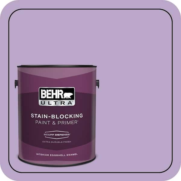 BEHR ULTRA 1 gal. #M570-4 Cyber Grape Extra Durable Eggshell Enamel Interior Paint & Primer (2)