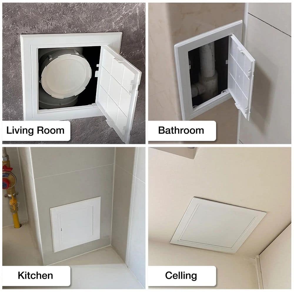 Wellco 8 in. x 8 in. Plastic Universal Access Panel for Wall and Ceiling (3)