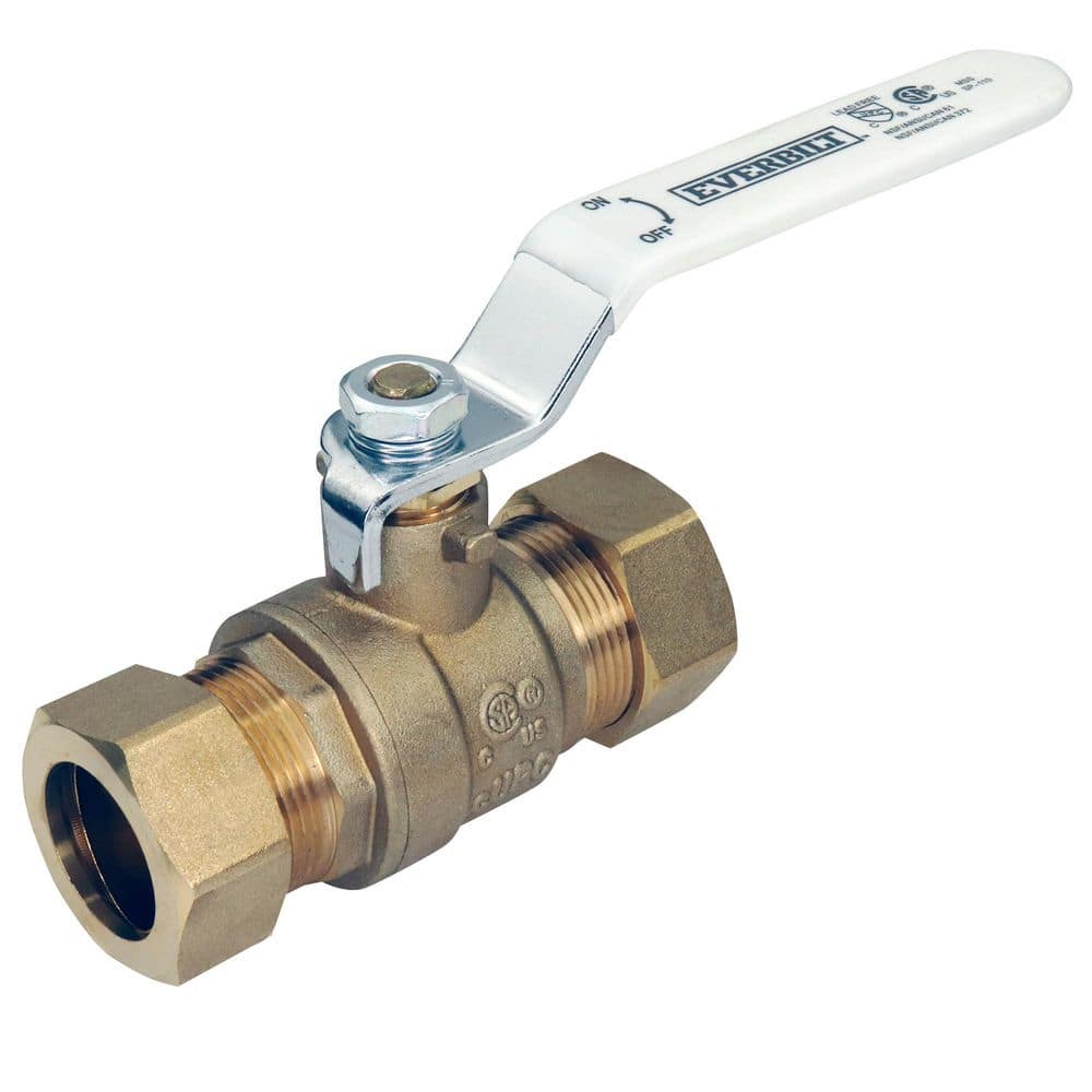 Everbilt 3/4 in. Compression x 3/4 in. Compression Brass Full Port Ball Valve (1)