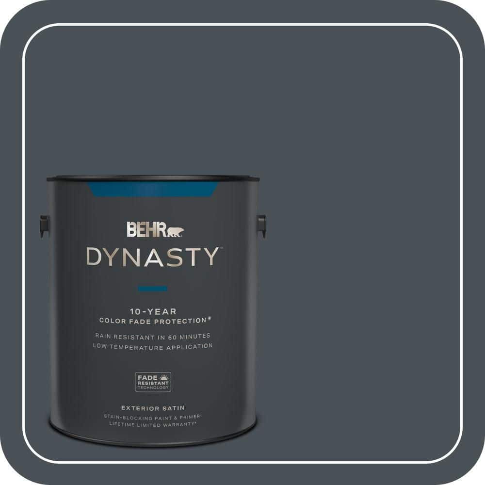 BEHR DYNASTY 1 gal. #PPU25-22 Chimney Satin Enamel Exterior Stain-Blocking Paint & Primer