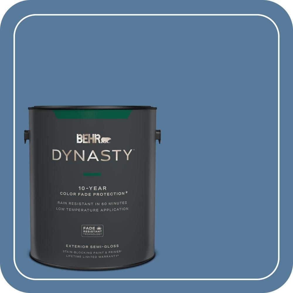 BEHR DYNASTY 1 gal. #PPU14-02 Glass Sapphire Semi-Gloss Exterior Stain-Blocking Paint & Primer