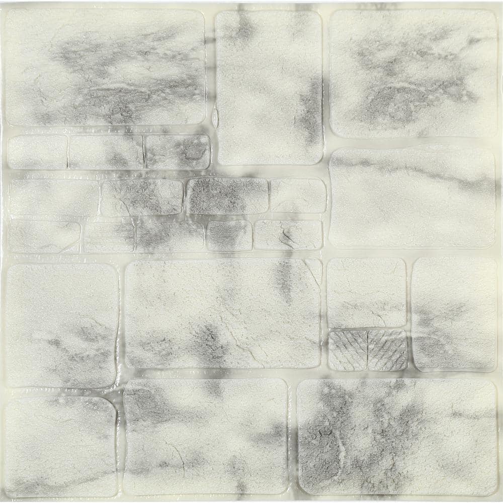 Dundee Deco Falkirk Jura II 28 in. 28 in. Peel and Stick Faux Bricks PE Foam Decorative Wall Paneling
