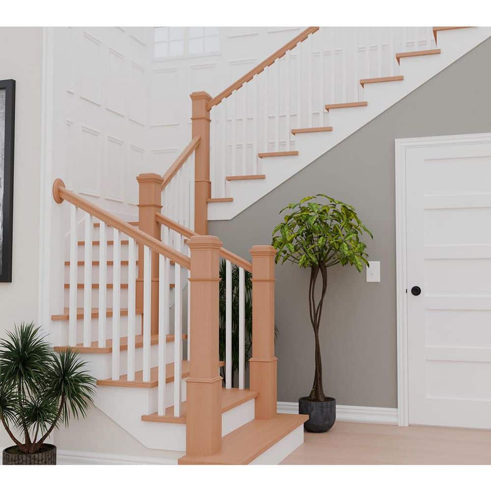 EVERMARK Stair Parts 48 in. x 11-1/2 in. x 1 in. Unfinished Red Oak Reversible Return Plain Cut Engineered Stair Tread (3)