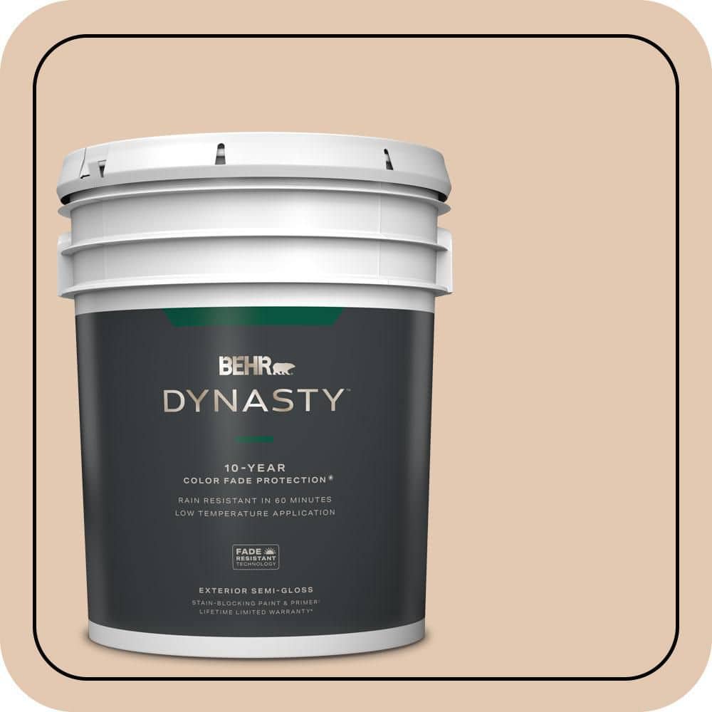 BEHR DYNASTY 5 gal. #S230-2 Mesquite Powder Semi-Gloss Exterior Stain-Blocking Paint & Primer