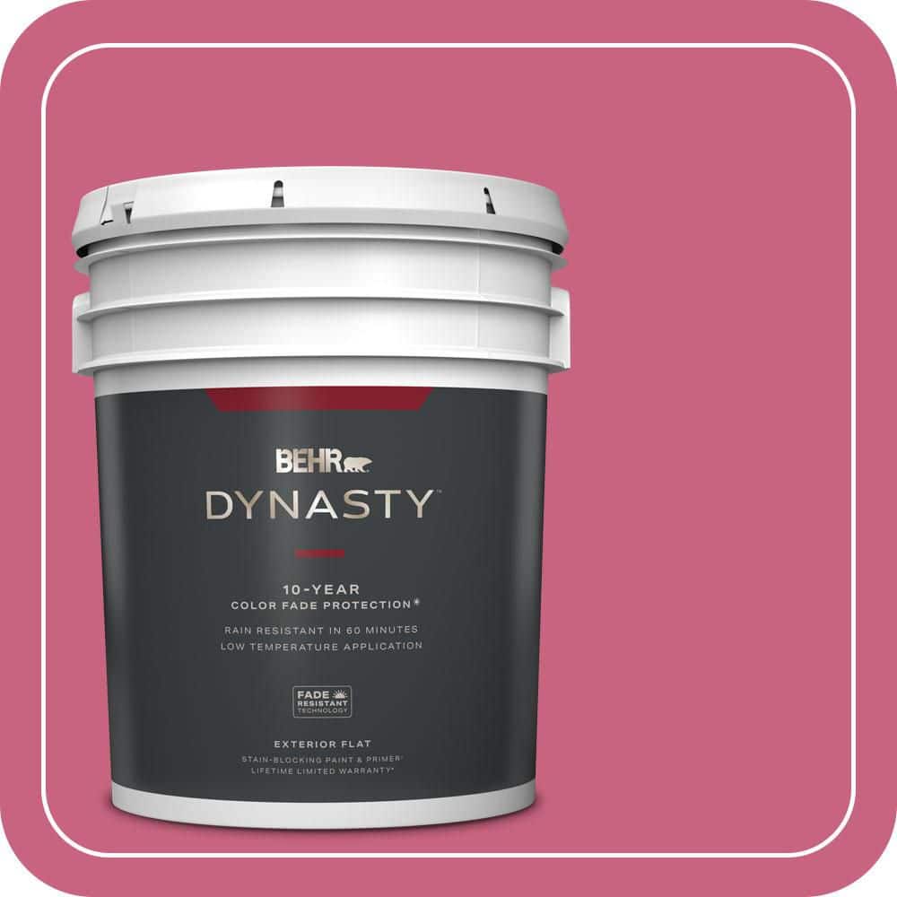 BEHR DYNASTY 5 gal. #P130-6 Ballerina Tutu Flat Exterior Stain-Blocking Paint & Primer