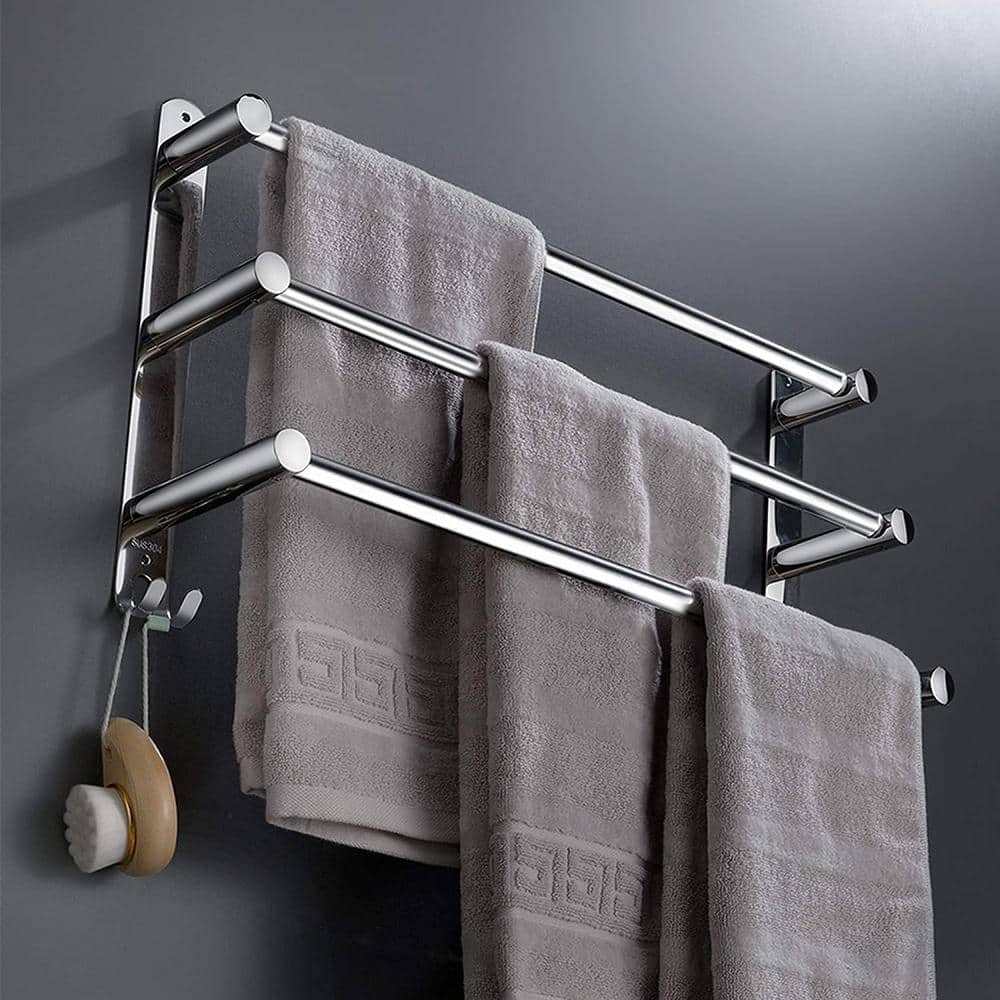 Dyiom 30 in. Wall Mounted, Towel Bar in Stainless Steel (1)