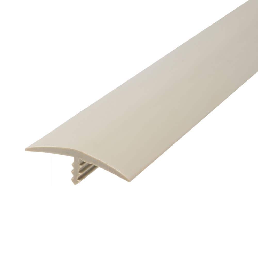 Outwater 1-1/4 in. Putty Grey Flexible Polyethylene Center Barb Hobbyist Pack Bumper Tee Moulding Edging 12 ft. long Coil (1)