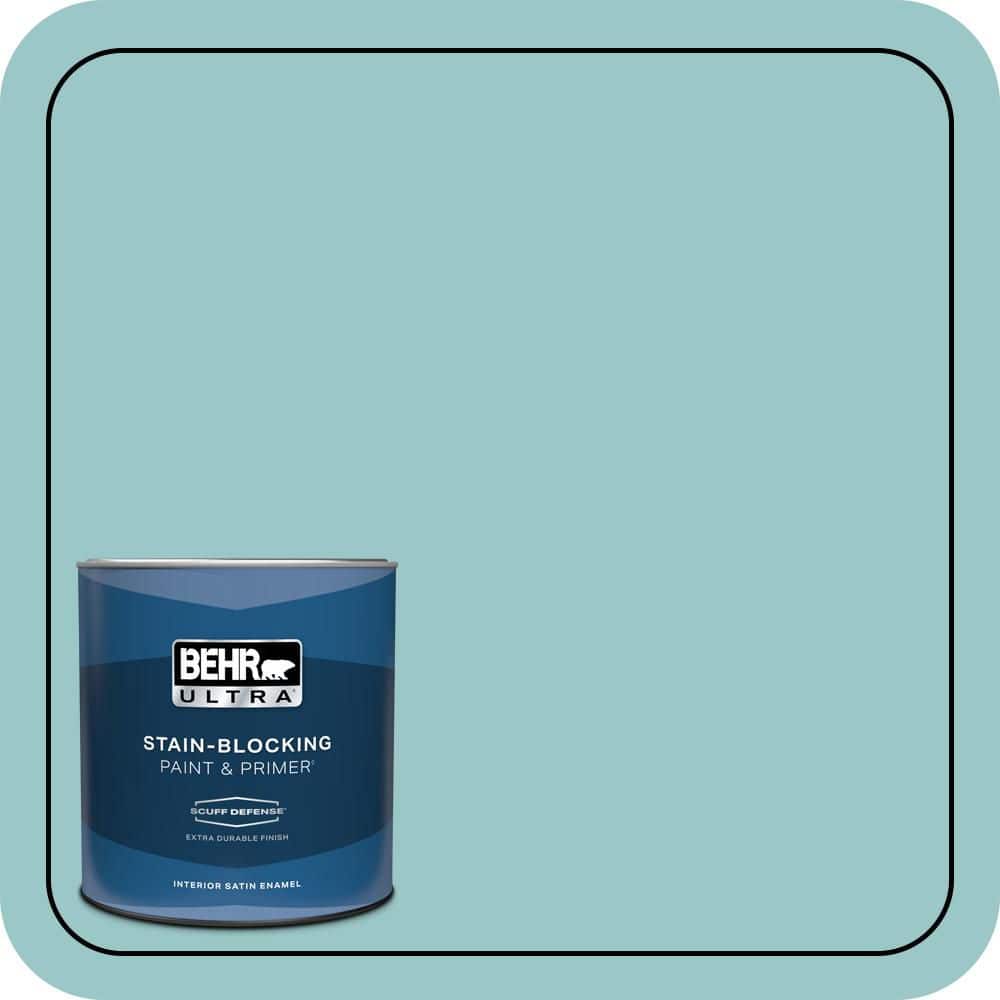 BEHR ULTRA 1 qt. #MQ6-08 Aquifer Extra Durable Satin Enamel Interior Paint & Primer