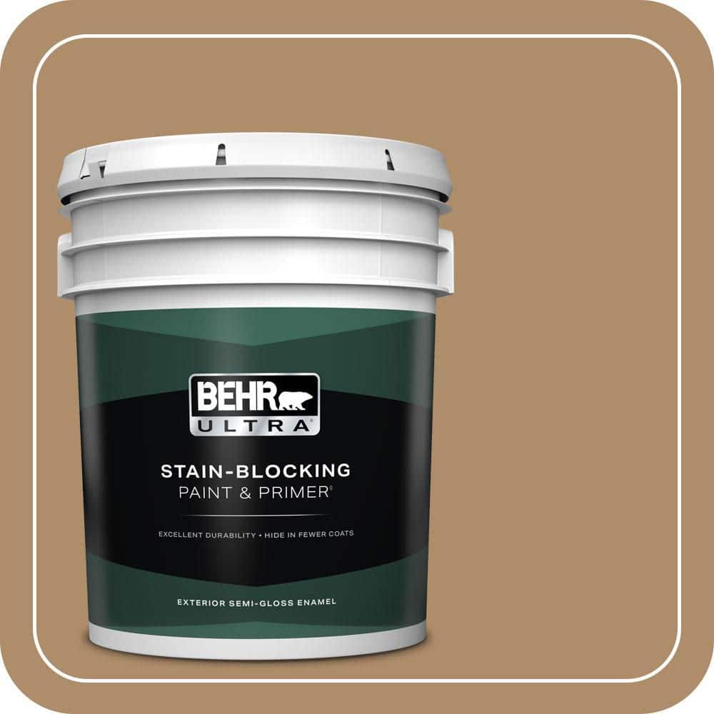 BEHR ULTRA 5 gal. #N270-5 River Road Semi-Gloss Enamel Exterior Paint & Primer