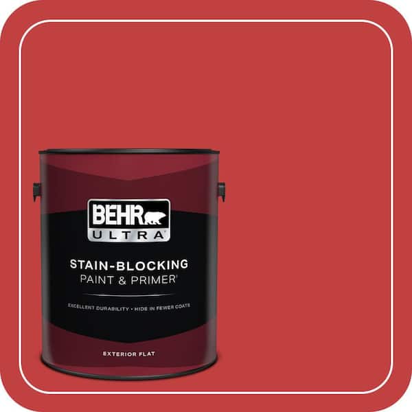 BEHR PREMIUM PLUS #150B-7 Poinsettia Flat Low Odor & Primer (4)