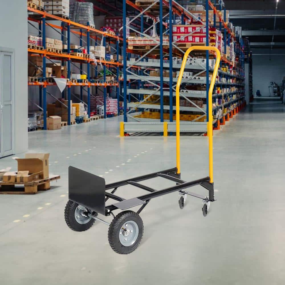 maocao hoom 330 lbs. Hand Truck Dual Purpose 2 Wheel Dolly Cart and 4 Wheel Push Cart with Swivel Wheels Capacity Heavy (2)