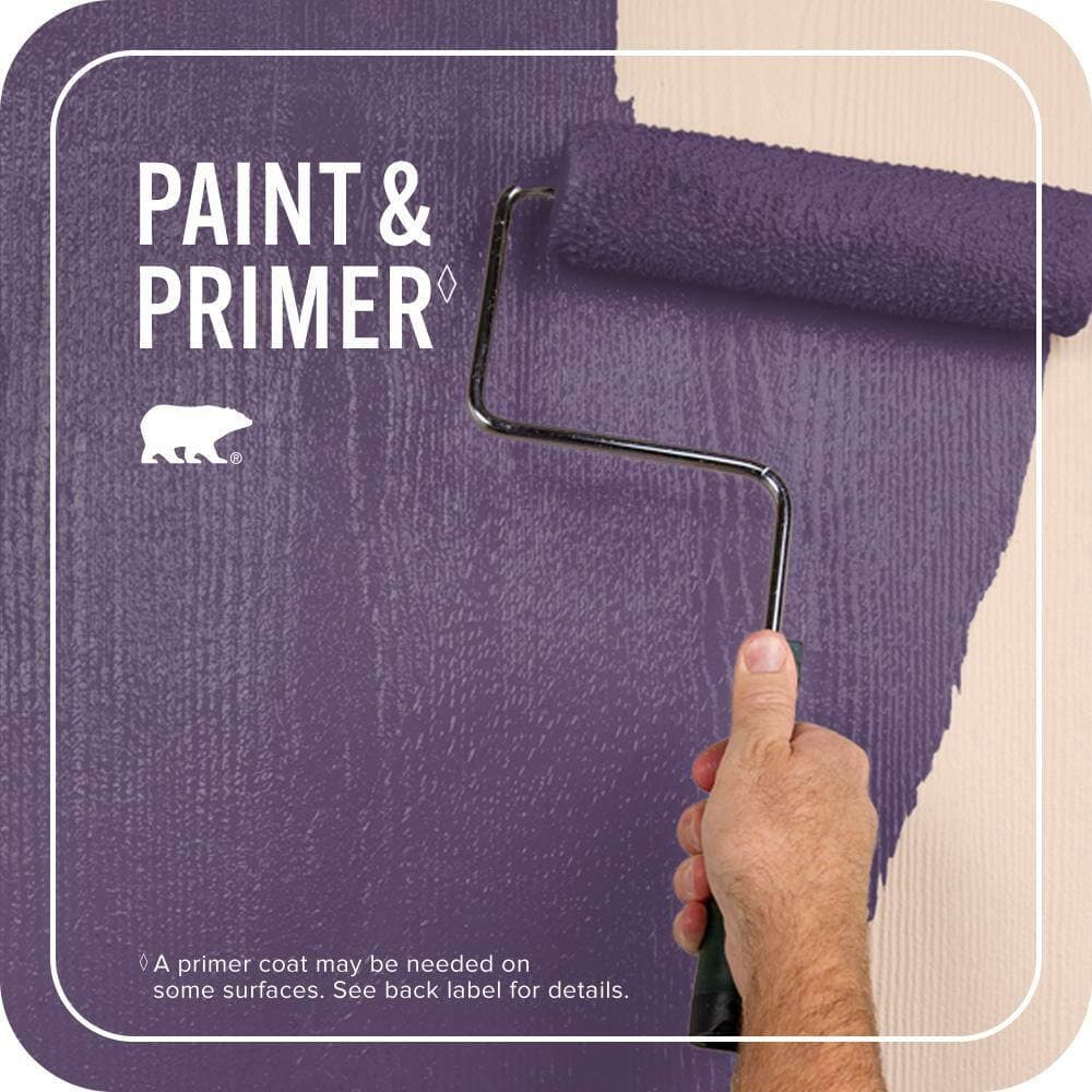 BEHR PREMIUM PLUS 1 gal. #S-G-660 Wild Grapes Satin Enamel Exterior Paint & Primer (3)