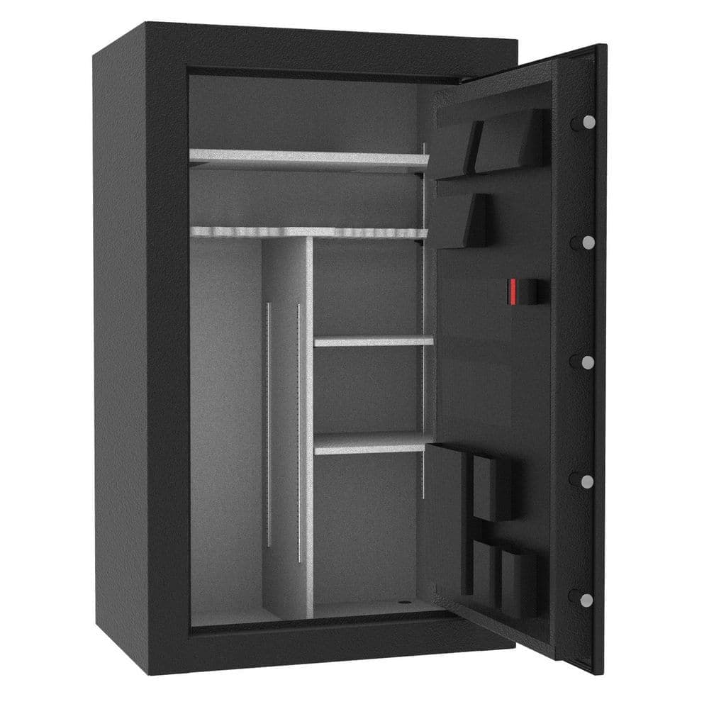 CANNON 48-Gun, 30min. Fire Resistant Safe, Electronic Lock w/Backup Key, Gun Safe, Hammertone Black Gloss (2)