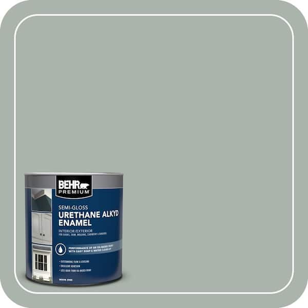 BEHR PREMIUM 1 qt. #BXC-38 Alpine Air Semi-Gloss Enamel Urethane Alkyd Interior/Exterior Paint (2)