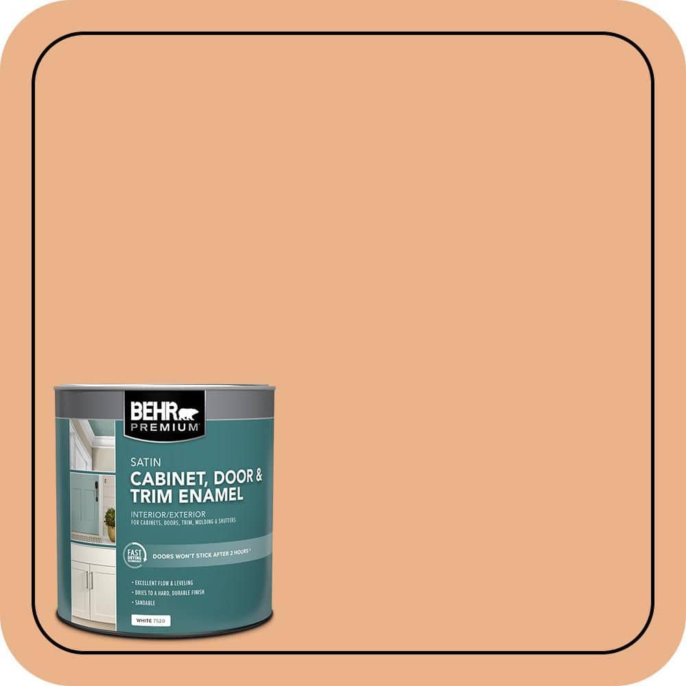 BEHR PREMIUM 1 qt. #M220-4 Trick Or Treat Satin Enamel Interior/Exterior Cabinet, Door & Trim Paint (1)