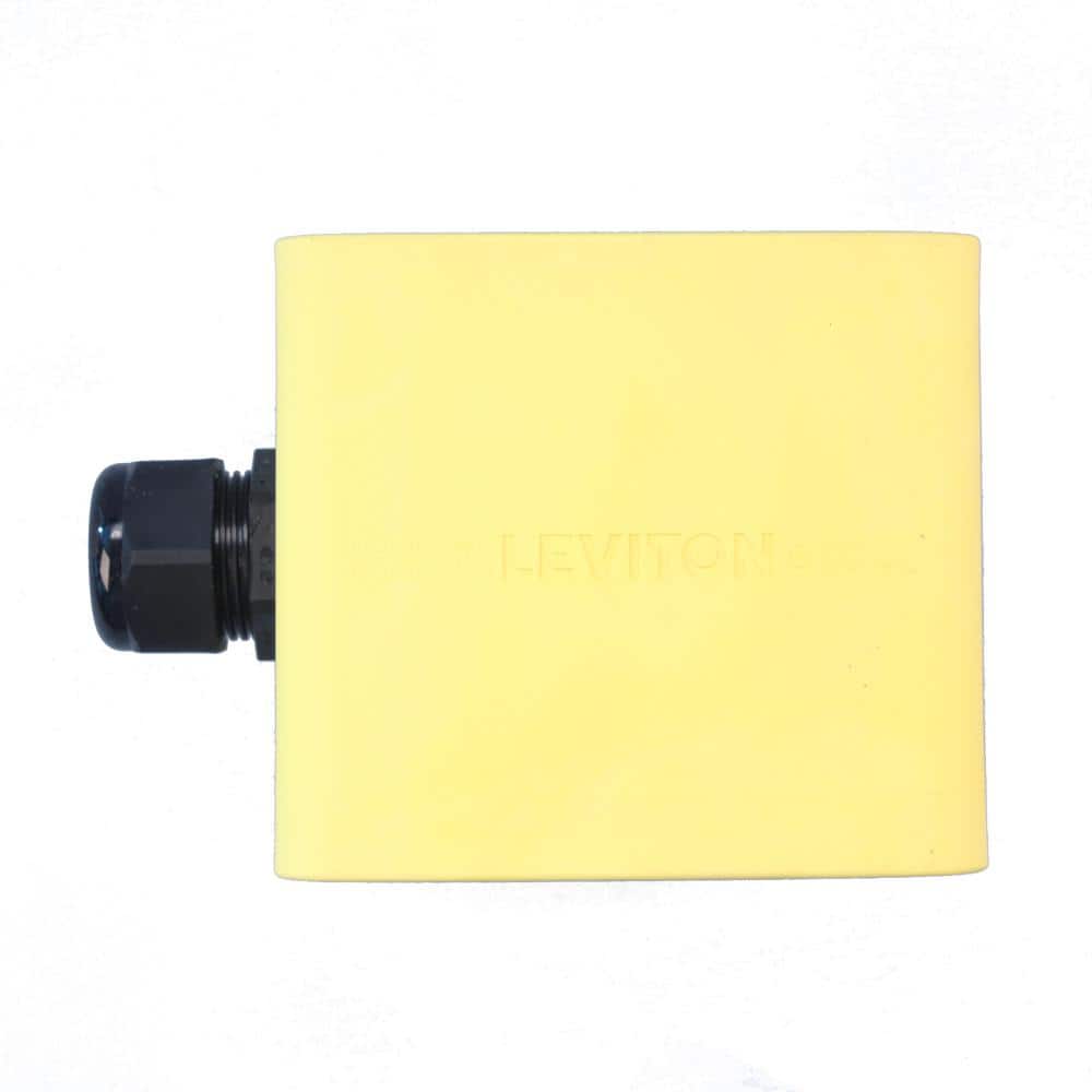 Leviton 2-Gang Standard Depth Pendant Style Cable Dia 0.590 in. - 1.000 in. Portable Outlet Box, Yellow 3200-2Y (2)