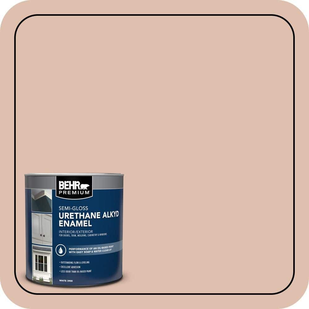 BEHR PREMIUM 1 qt. #S200-2 Cinnamon Tea Semi-Gloss Enamel Urethane Alkyd Interior/Exterior Paint (1)
