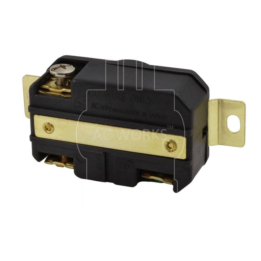 AC WORKS 20A, 125V, NEMA L5-20R Flush Mount Locking Industrial Grade Outlet (3)