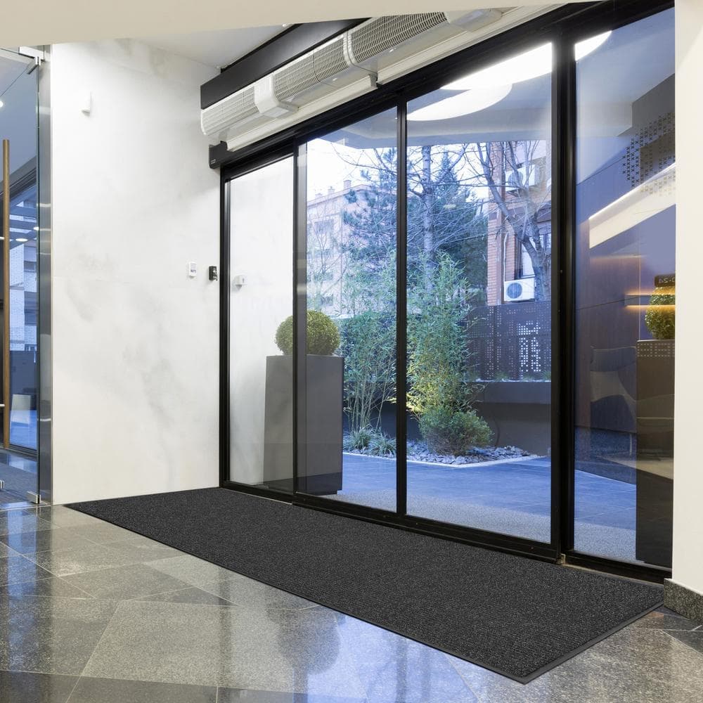 TrafficMaster Apache Rib Charocal 3 ft. x 10 ft. Non-Slip Indoor Outdoor Commercial Floor Mat (3)