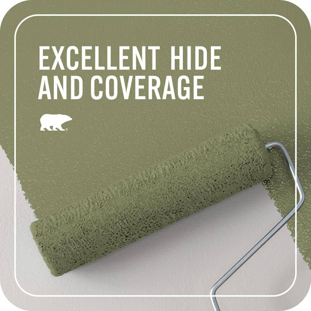 BEHR PREMIUM PLUS #S370-5 Pesto Paste Flat Interior/Exterior Paint & Primer Color Sample (4)