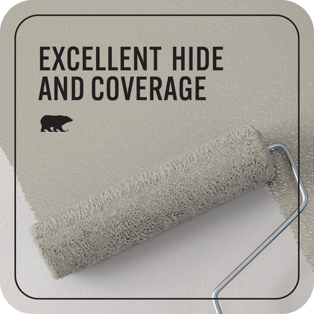 BEHR PREMIUM PLUS Home Decorators #HDC-CL-27G Rushmore Gray Enamel EcoMix Plant-Based & Primer (2)