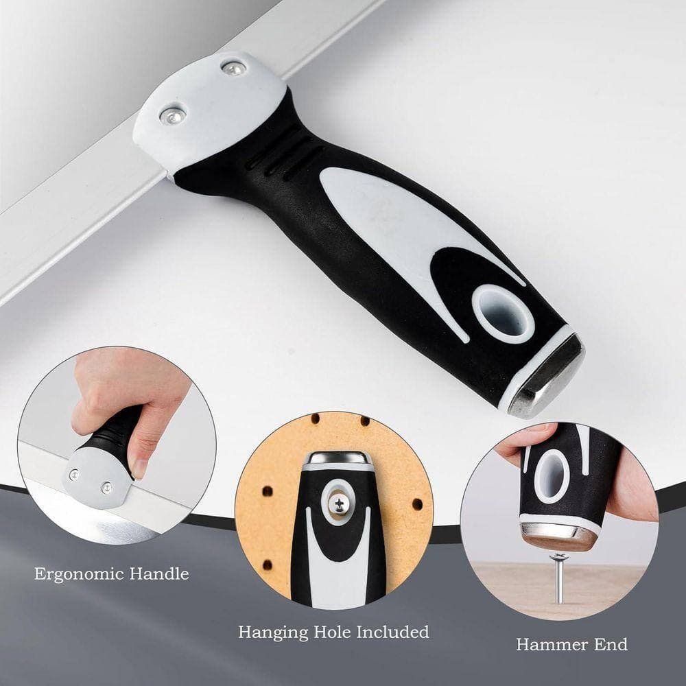KIWDZFU 12 in. Stainless Steel Joint Taping Knife with Soft Grip Handle for Drywall Skimming and Plastering (3)
